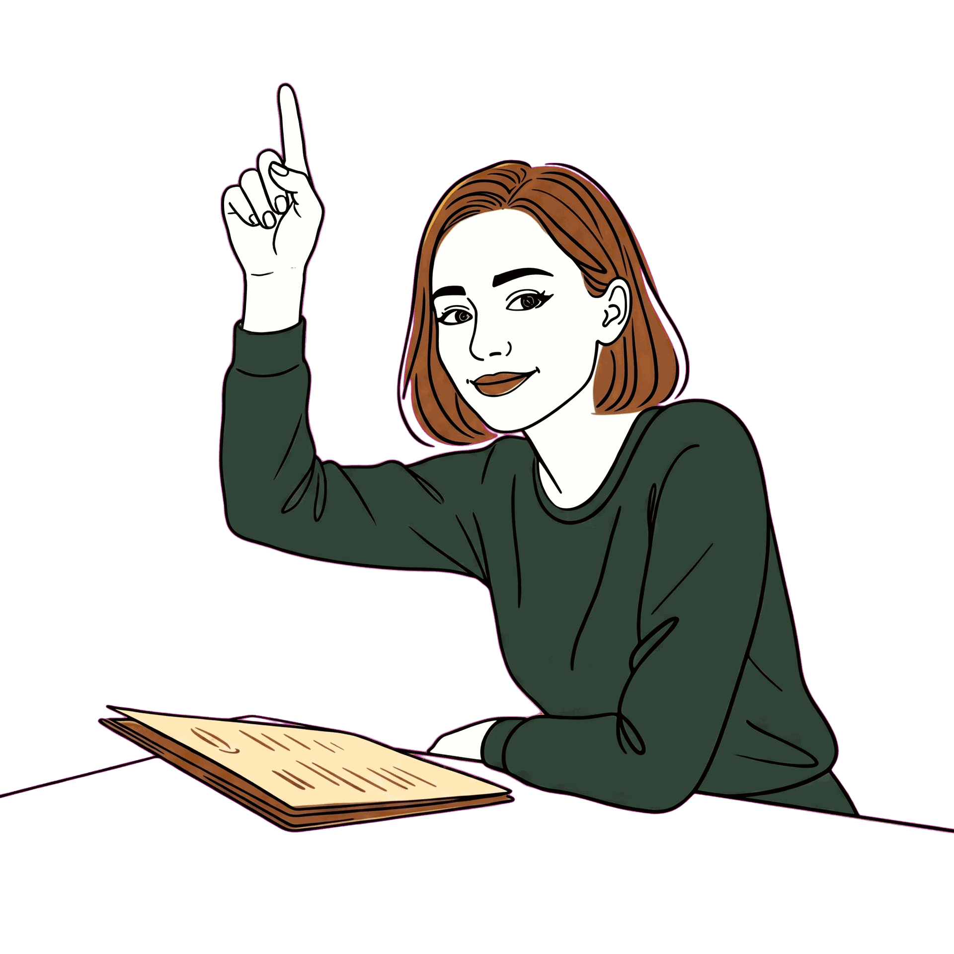 Illustration of a restaurant owner presenting their menu